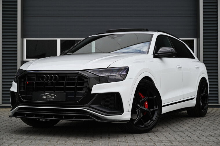 Foto van Audi Q8 55 TFSI QUATTRO ***VERKOCHT*** S-LINE / PANO / RS SEATS / B&O / LED MATRIX / SOFTCLOSE / HUD / NIGHTVISION / TREKHAAK / 22"