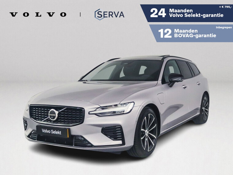 Foto van Volvo V60 T8 Plug-in hybrid AWD Plus Dark | SOH 100% | Panoramadak | 360° camera | Head-up display | Harman Kardon | Stoel- en stuurverwar