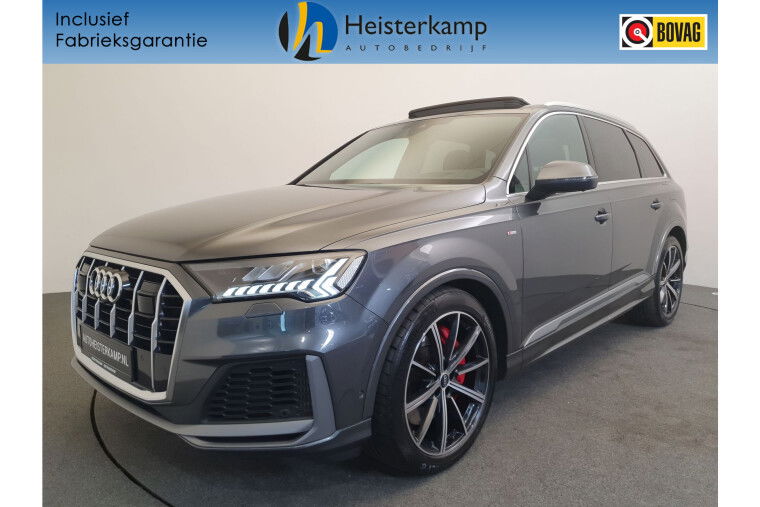 Audi Q7 55 eTFSI quattro S-Line Panoramadak, Luchtvering, Wegklapbare trekhaak