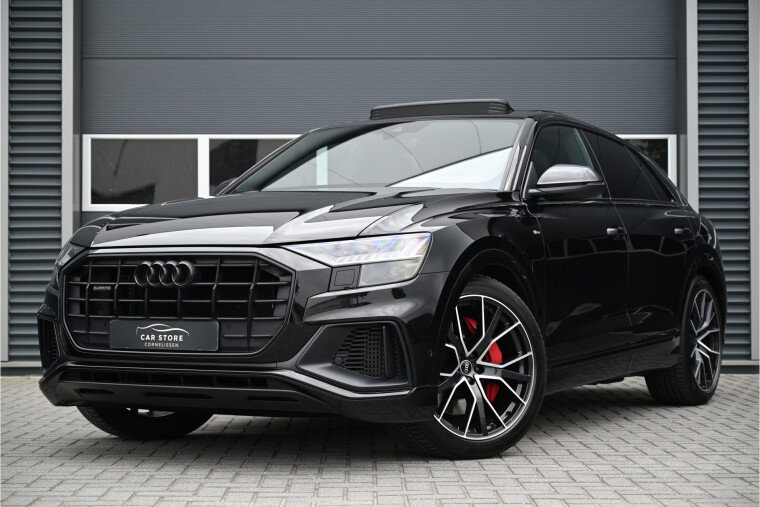 Foto van Audi Q8 55 TFSI e QUATTRO / 3 X S-LINE / PANO / B&O / LED MATRIX / SFEERVERLICHTING / CAMERA / TREKHAAK