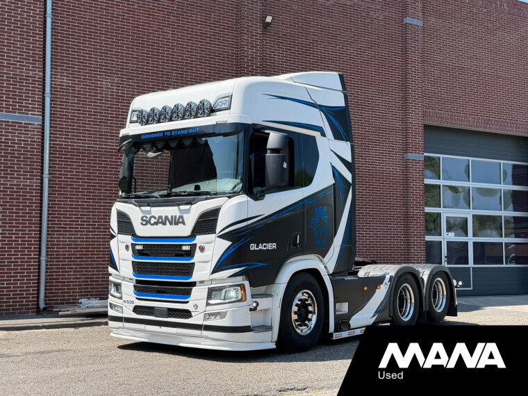 Scania R R530 V8 6x2 LL Glacier SHOWTRUCK // BUFFL opbouw - Raterder Lift as Boogie