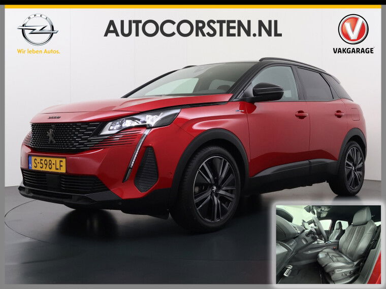 Foto van Peugeot 3008 1.6T 225pk AUT-8 GT Pack HYbrid Leer/Alcantara+Elektr.+Verwarmd Trekhaak Navi360°Camera Apple Carplay Android Ecc