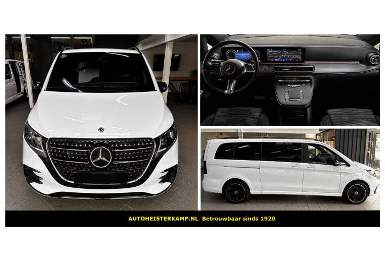 Mercedes-Benz V-Klasse 220d L3 AMG Grijs Kenteken Distronic Trekhaak 2 EL. Schuifdeuren LED Night Pakket Stuurverwarming Stoelverwarming