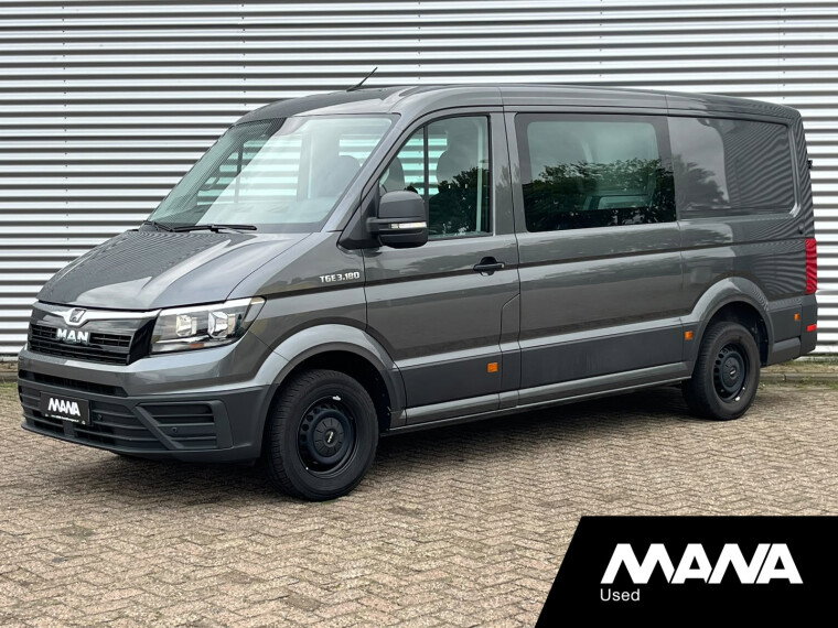 MAN TGE 3.180 L3H2 DC • Indium Grey • trekhaak • navi • apple carplay • android auto • camera