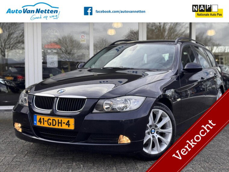 Foto van BMW 3 Serie Touring 318i 2.0 16v 143pk 6bak,Sportstoelen,Gr.Navi,Lmv,Pdc,Afn.trekhaak Business Line
