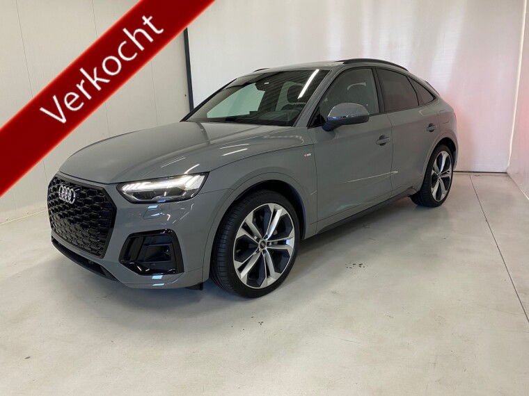 Foto van Audi Q5 Sportback 55 TFSI e 367 pk S Line Luchtv Pano Matrix ACC 21 Inch Head-up