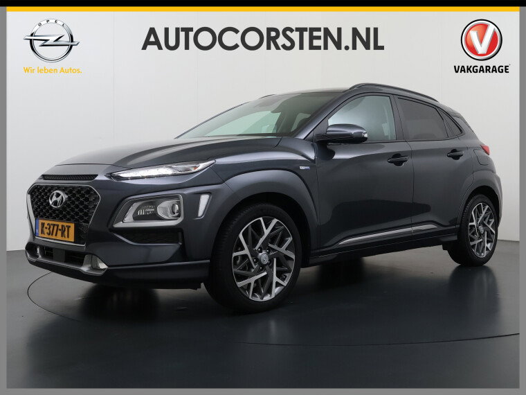 Foto van Hyundai Kona 1.6GDI HEV Hybride Premium Adap.Cruise Leder+Verwarming+Ventilatie Head-Up Display Camera Apple Carplay Android Auto Navi Ecc Pdc