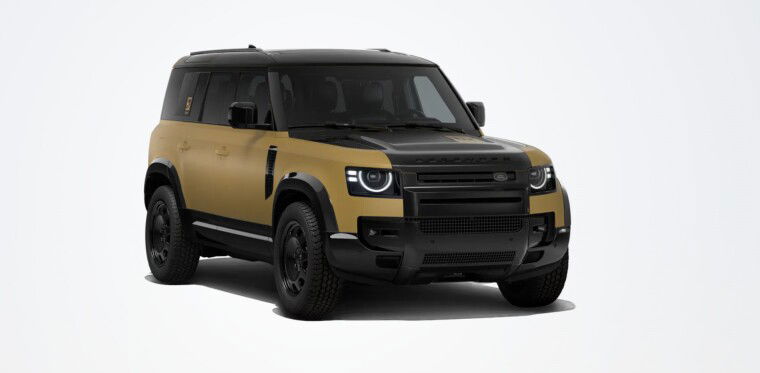 Foto van Land Rover Defender 110 2.0 P300e 110 Trophy Edition Deep Sandglow Yellow