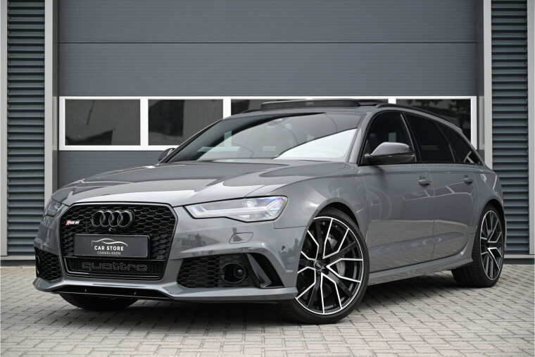 Foto van Audi RS6 Avant 4.0 TFSI QUATTRO PERFORMANCE 605 PK / PANO / KERAMISCH / B&O 3D / 360 CAMERA / HUD / SOFTCLOSE / NIMBUSGRIJS